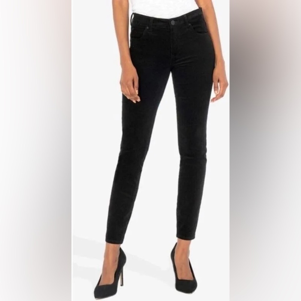 KUT from the Kloth Women's Black Diana Velvet Jeans VIV Toothpick Skinny size 2 - Picture 10 of 10